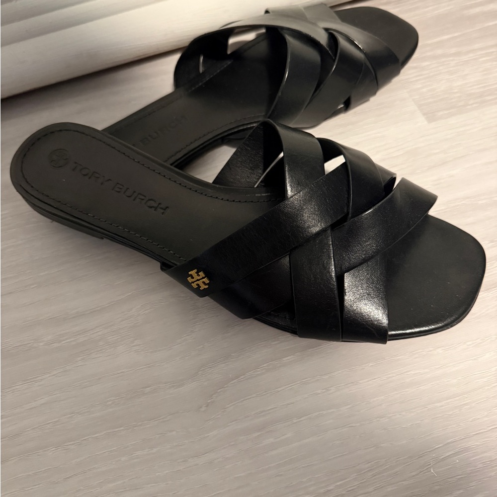 Tory Burch Black Leather Sandals